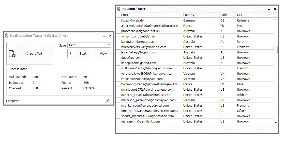 email country tracker traces location of email address