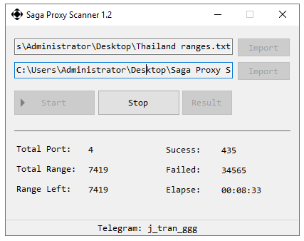 Saga Scanner – All-in-One PROXY/SMTP/SSH/SOCKS Tool Saga Scanner 1.2