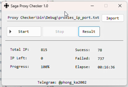 Saga Proxy Checker