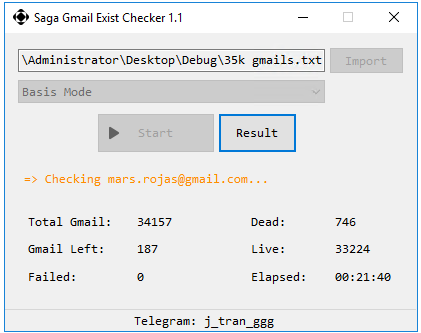 Gmail Exist Checker 1.1