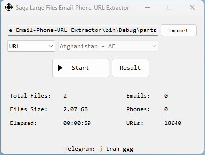 Saga Large File Email-Phone-URL Extractor 1