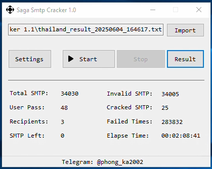 Saga SMTP Cracker
