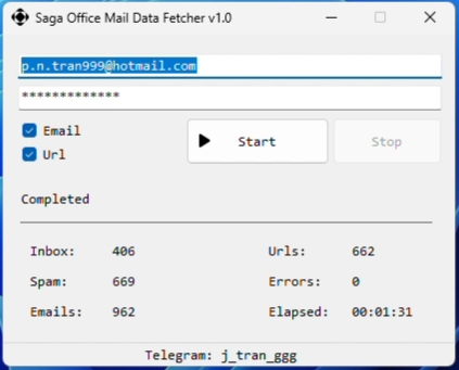 Saga Office Mail Data Fetcher