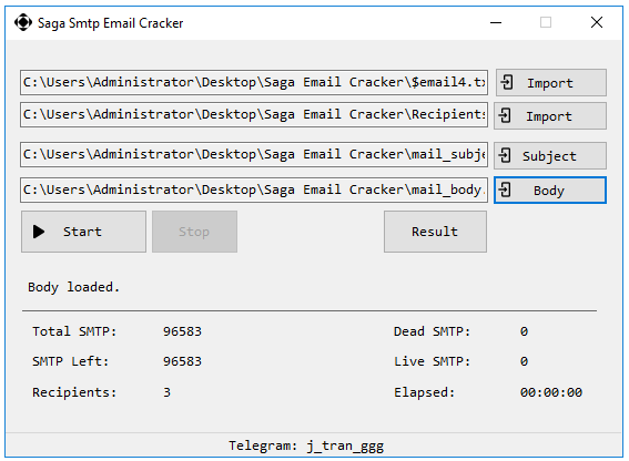 Saga Smtp Email Cracker