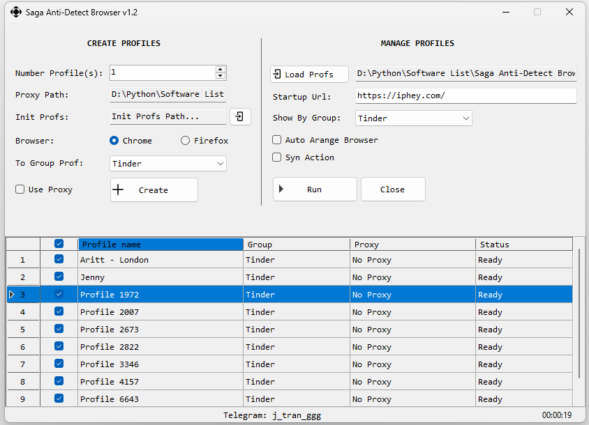 Saga Antidetect Browser Saga Antidetect Browser v1.2