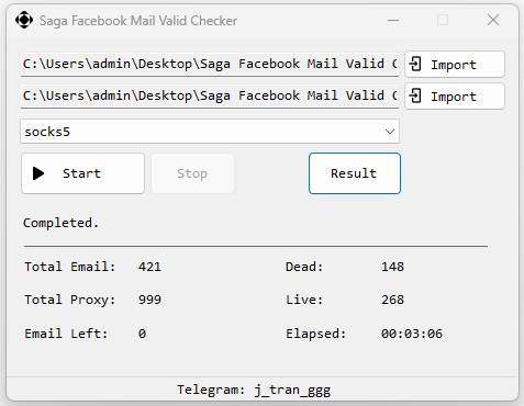 Saga Facebook Mail Valid Checker Saga Facebook Mail Valid Checker
