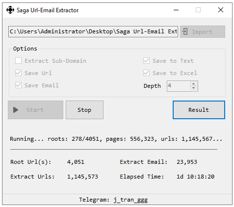 Saga Url-Email Extractor Saga Url-Email Extractor