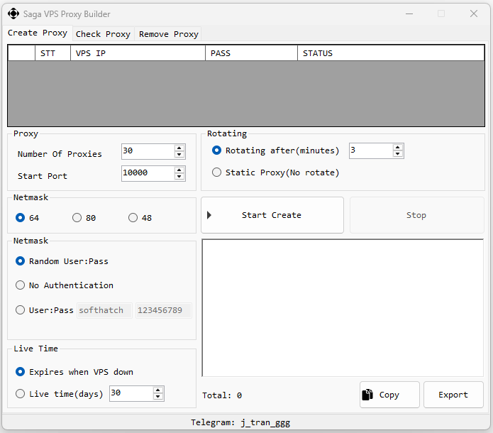 Saga VPS Proxy Builder Saga VPS Proxy Builder v1