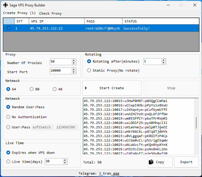 Saga VPS Proxy Builder Saga VPS Proxy Builder