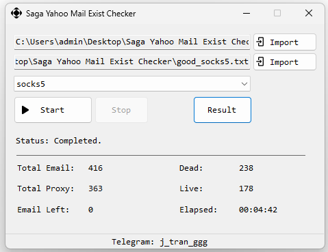 Saga Yahoo Mail Exist Checker Saga Yahoo Mail Exist Checker
